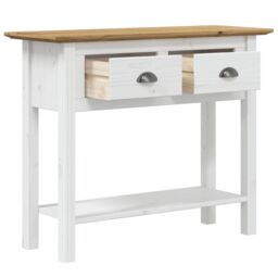 Berkfield Home Console Table BODO Brown 90x34.5x73 cm Solid Wood Pine - thumbnail 4