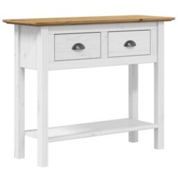 Berkfield Home Console Table BODO Brown 90x34.5x73 cm Solid Wood Pine - thumbnail 2