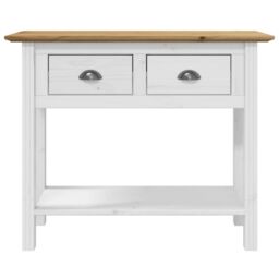 Berkfield Home Console Table BODO Brown 90x34.5x73 cm Solid Wood Pine - thumbnail 3