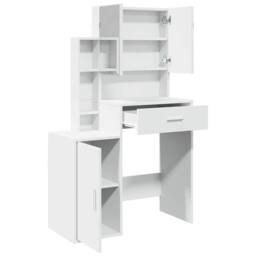 Berkfield Home Dressing Table with Cabinet White 80x35x132 cm - Size: 80 x 35 x 132 cm - thumbnail 8