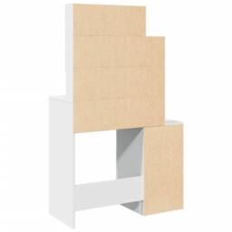 Berkfield Home Dressing Table with Cabinet White 80x35x132 cm - Size: 80 x 35 x 132 cm - thumbnail 7