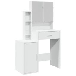 Berkfield Home Dressing Table with Cabinet White 80x35x132 cm - Size: 80 x 35 x 132 cm