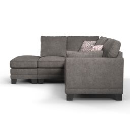 Furnishings For Less UK Hilliard Fullback L Shaped Fabric Corner Sofa Charcoal or Mist- Left Hand Facing - thumbnail 3