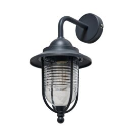 CGC Lighting Ayana Antique Charcoal Curved Fishermans Outdoor Wall Light in Dark Grey - thumbnail 5