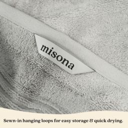 Misona Ultra Soft Bamboo Bath Towel in Silver - thumbnail 3