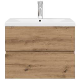 Berkfield Home Sink Cabinet with Built-in Basin & Faucet Artisan Oak in Brown - thumbnail 5