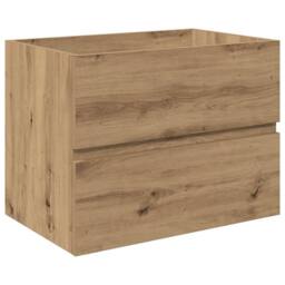 Berkfield Home Sink Cabinet with Built-in Basin & Faucet Artisan Oak in Brown - thumbnail 3