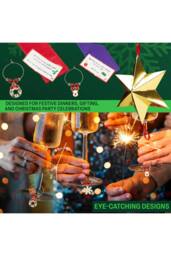 kreativekraft Christmas Cracker Glass Decoration Pack of 6 - Size: 6 Pack - thumbnail 4