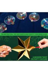 kreativekraft Christmas Cracker Glass Decoration Pack of 6 - Size: 6 Pack - thumbnail 2