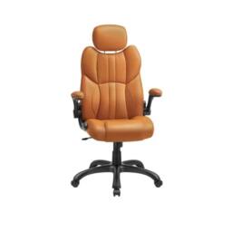 VOGREX Leather Ergonomic Gaming Chair, Height & Tilt Adjustable in Tan