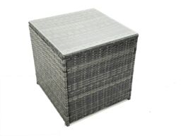 Fimous Outdoor Garden Furniture Set with Reclining Chair 3 Footstool Side Table in Dark Grey - thumbnail 6