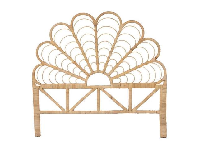 Vente-unique Headboard 140 Cm - Rattan - Natural - FLOSIA in Light Oak - Size: Double - image 1