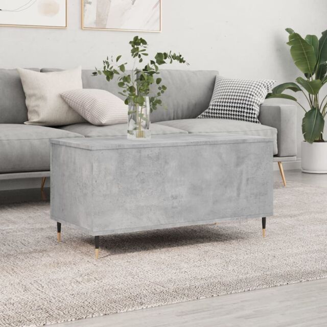 Berkfield Home Coffee Table Concrete Grey 90x44.5x45 cm Engineered Wood - image 1