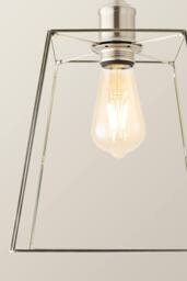 ValueLights Susie Glass Lantern Lamp Shade Adjustable Drop Pendant Ceiling Light in Silver - thumbnail 4