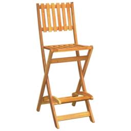 Berkfield Home 5 Piece Outdoor Bar Set Solid Wood Acacia in Brown - thumbnail 5