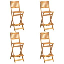 Berkfield Home 5 Piece Outdoor Bar Set Solid Wood Acacia in Brown - thumbnail 4
