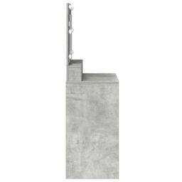 Berkfield Home Dressing Table with LED Lights in Concrete Grey, 79x41x135 cm in Grey - Size: 79 x 41 x 135 cm - thumbnail 5