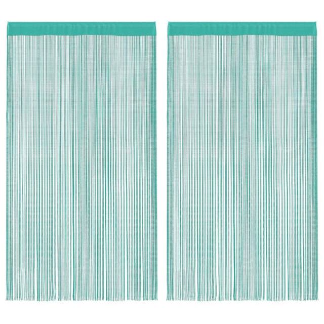 Berkfield Home String Curtains 2 pcs Turquoise 140x250 cm - image 1