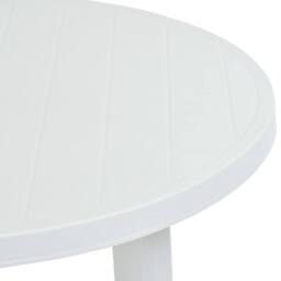 Berkfield Home Garden Table White 89 cm Plastic - thumbnail 4