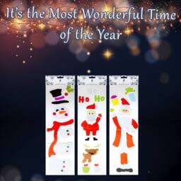 VFM e-Store Christmas Stickers 3 Varied Designs X 1 15cm x 55cm Christmas Themed - Size: 15 cm x 55 cm - thumbnail 3
