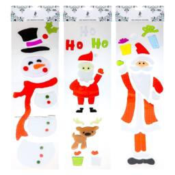 VFM e-Store Christmas Stickers 3 Varied Designs X 1 15cm x 55cm Christmas Themed - Size: 15 cm x 55 cm - thumbnail 1