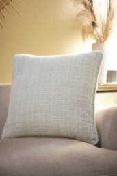 Appletree 'Alba' Textured Chenille Filled Cushion in Ivory - Size: 43 cm x 43 cm