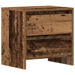 Berkfield Home Bedside Cabinet Old Wood 45x34x44.5 cm Engineered Wood in Brown - thumbnail 2