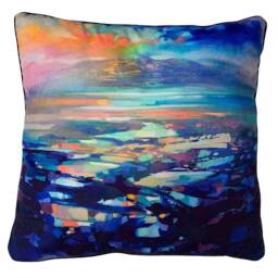 Scott Naismith Hebridean Resonance 2 Filled Cushion in Bright Blue - thumbnail 1