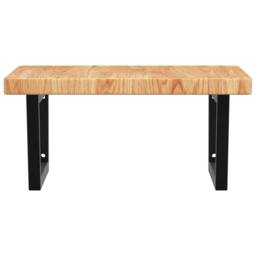 Berkfield Home Basin Shelf Wall Mounted Steel & Solid Wood Oak in Brown - thumbnail 4