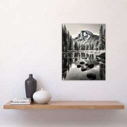 Artery8 Majestic Yosemite Valley Iconic Half Dome Black & White Photo Photography Unframed Wall Art Print Poster Home Decor Premium - thumbnail 4