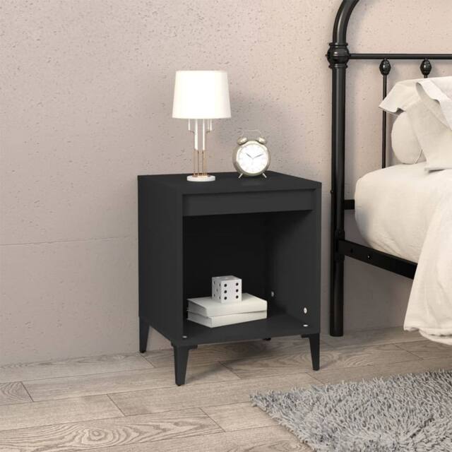 Berkfield Home Elegant Bedside Cabinets 2 pcs Black 40x35x50 cm - Size: 40 x 35 x 50 cm - image 1