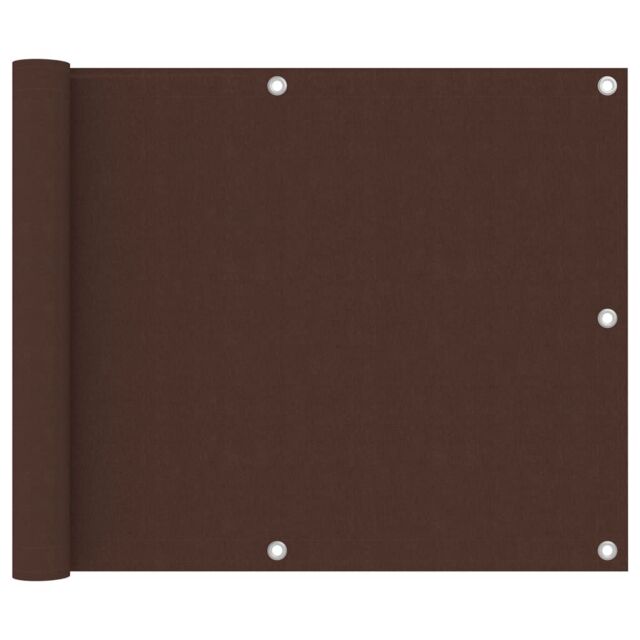 Berkfield Home Balcony Screen Brown 75x400 cm Oxford Fabric - image 1