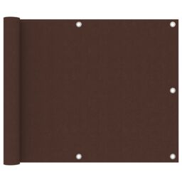 Berkfield Home Balcony Screen Brown 75x400 cm Oxford Fabric - thumbnail 1