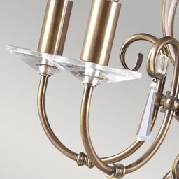 Netlighting Aegean 5 Light Chandelier Aged Brass Finish E14 in Yellow - thumbnail 4