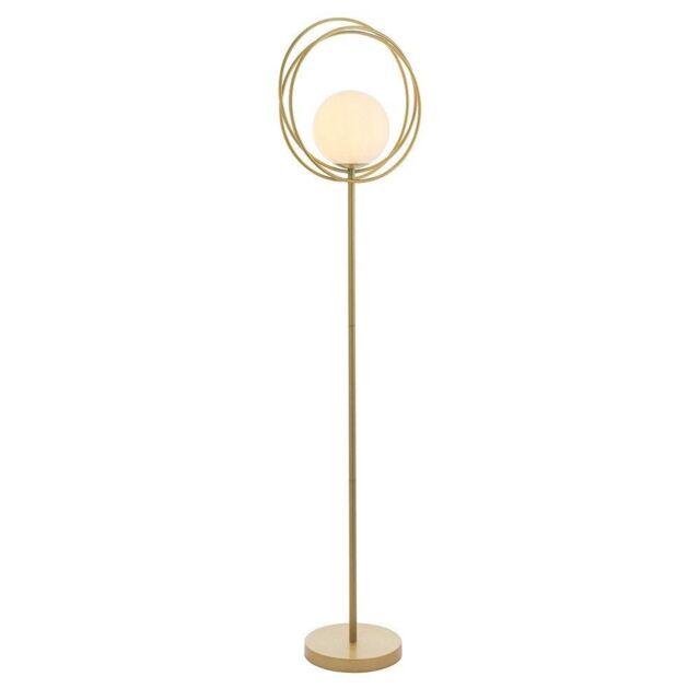 Netlighting 'BERGAMO' Non Dimmable Stylish Contemporary 1 Light Glass Floor Lamp in Gold - image 1