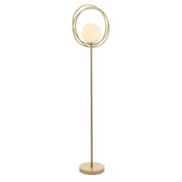 Netlighting 'BERGAMO' Non Dimmable Stylish Contemporary 1 Light Glass Floor Lamp in Gold