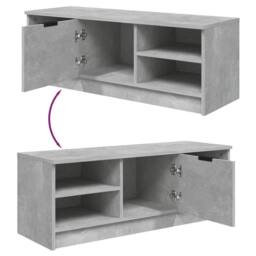 Berkfield Home TV Cabinet Concrete Grey 102x35.5x36.5 cm Engineered Wood - thumbnail 8