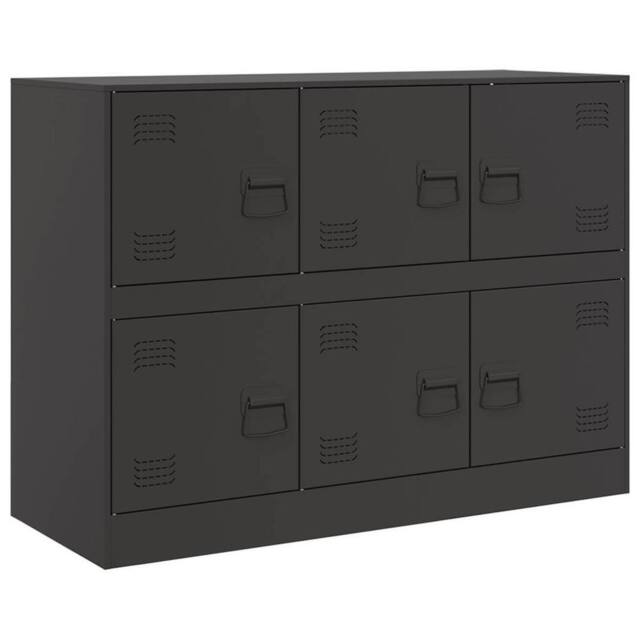 Berkfield Home Sideboard Black 99x39x73 cm Steel - Size: 99 x 39 x 73 cm - image 1