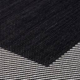 THE RUGS Outdoor Indoor Black Bordered Rug Weatherproof Jet Washable - Size: 240 cm x 340 cm - thumbnail 3