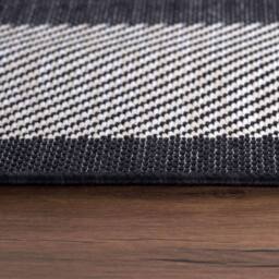 THE RUGS Outdoor Indoor Black Bordered Rug Weatherproof Jet Washable - Size: 240 cm x 340 cm - thumbnail 5