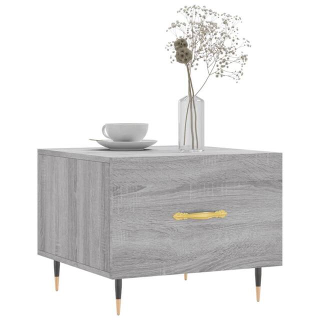 Berkfield Home Decorative Coffee Table Grey Sonoma 50x50x40 cm Engineered Wood - Size: 50 x 50 x 40 cm - image 1