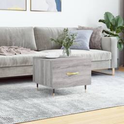 Berkfield Home Decorative Coffee Table Grey Sonoma 50x50x40 cm Engineered Wood - Size: 50 x 50 x 40 cm - thumbnail 2