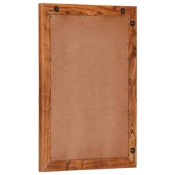 Berkfield Home Bathroom Mirror 50x70 cm Solid Wood Acacia & Glass in Brown - thumbnail 3