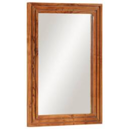 Berkfield Home Bathroom Mirror 50x70 cm Solid Wood Acacia & Glass in Brown - thumbnail 1