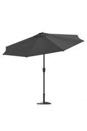 Garden Sanctuary Solar Powered LED Garden Parasol Patio Umbrella with Decorative Base in Dark Grey - thumbnail 5