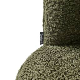 Wyld and Coco Armless Boucle Chair Dark Green - Shell Back Black Metal Frame - thumbnail 7