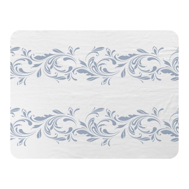 Benjamin Tate Design Decorative Swirls & Flowers Blanket in Natural - Size: 120 cm x 150 cm - image 1