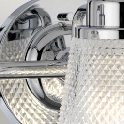 Netlighting Hudson 3 Light Wall Light Polished Chrome IP44 in Grey - thumbnail 3