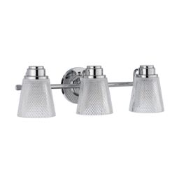 Netlighting Hudson 3 Light Wall Light Polished Chrome IP44 in Grey - thumbnail 2