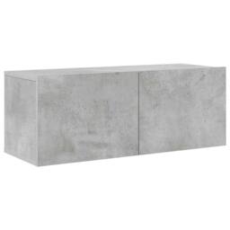 Berkfield Home Practical 6 Piece TV Cabinet Set Concrete Grey Engineered Wood - thumbnail 5
